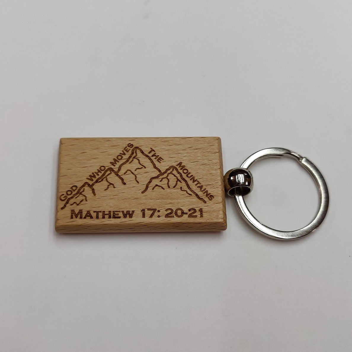 Bible Verse Wood Kechain - JP Graphics