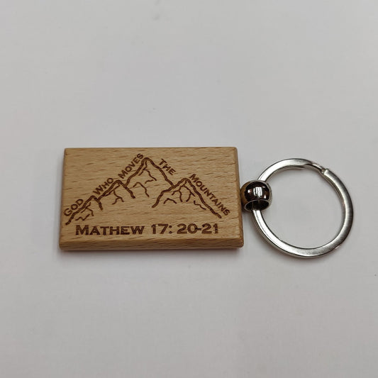 Bible Verse Wood Kechain - JP Graphics