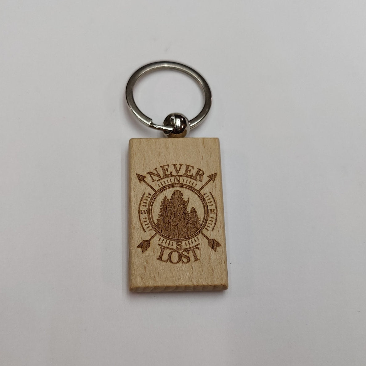 Never Lost Wood Keychain - JP Graphics