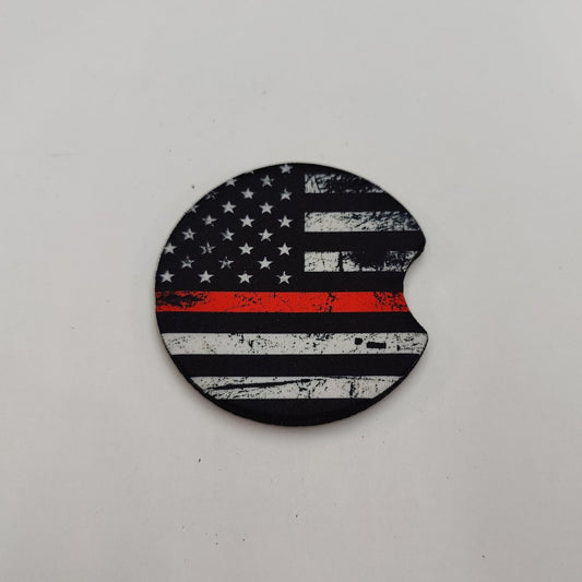 Red Line Flag Car Coaster- JP Graphics