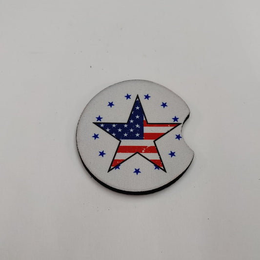 Patriotic Star Car Coaster - JP Graphics