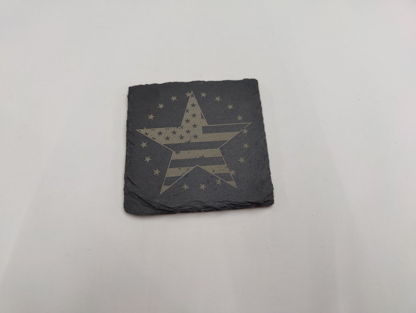 Patriotic Star Slate Coaster - JP Graphics