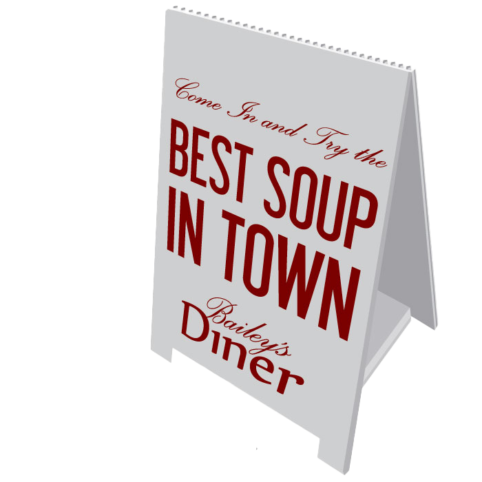 Table Top Fold A Sign