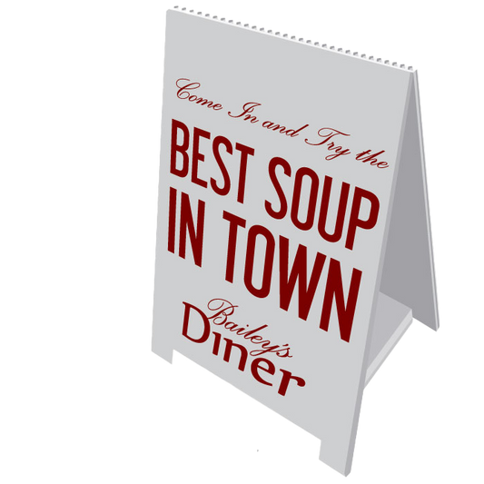 Table Top Fold A Sign