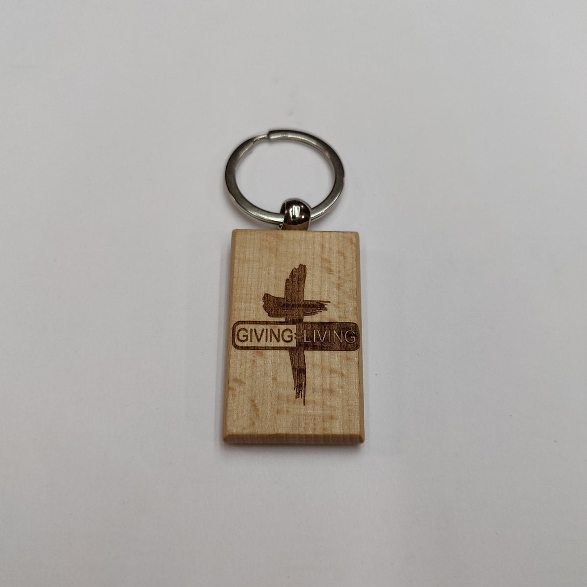 Giving=Living Wood Keychain - JP Graphics