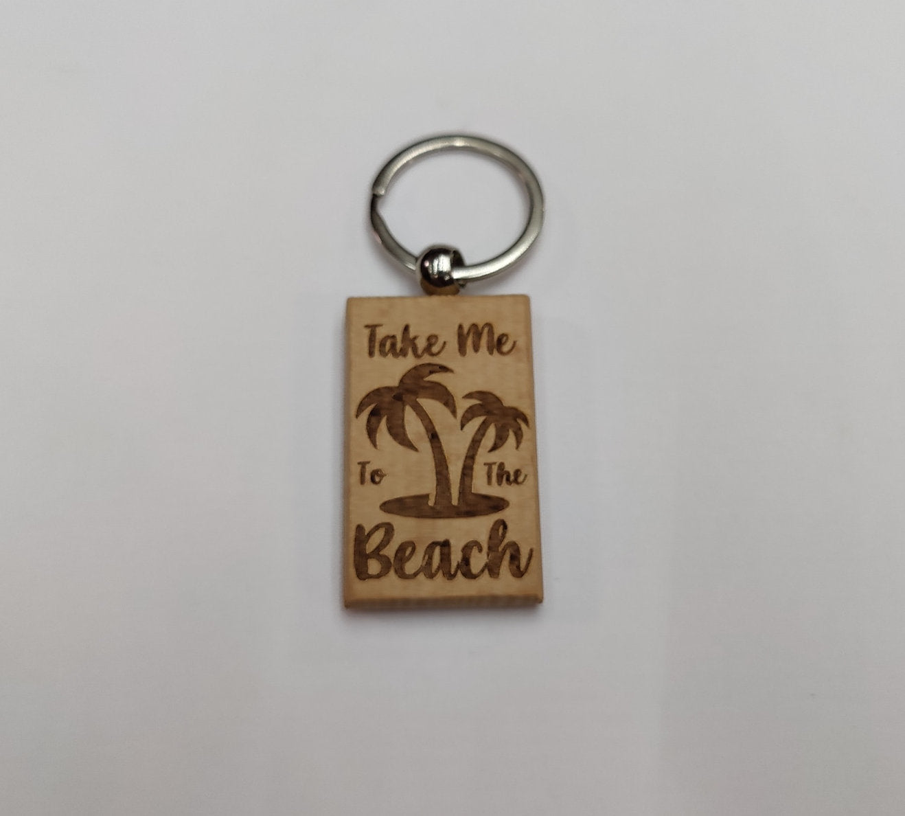 "Take Me To The Beach" Wood Keychain - JP Graphics