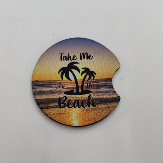 "Take Me To The Beach" Car Coaster - JP Graphics