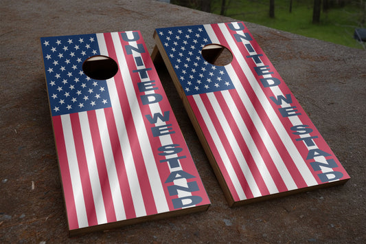 United We Stand Cornhole Wraps